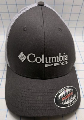 COLUMBIA Sportswear PFG Logo Mesh Ball Cap Hat Titanium Trucker Fishing NWOT
