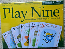 NEW Play Nine Card Game Of Golf 2-6 Players Strategy Card Game Ages 8 SEALED