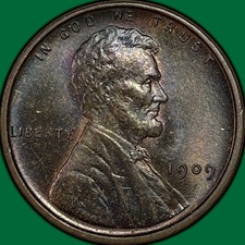 1909 Lincoln Wheat Cent Brilliant Uncirculated BU Coin #43830
