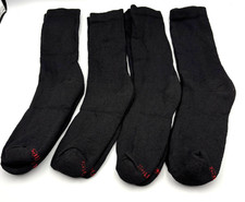 Hanes Men's Crew Socks 4 Pack ComfortBlend FreshIQ Black Shoe Size 6-12 S50