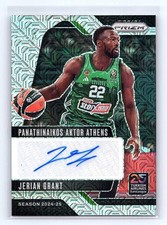 Jerian Grant 2024-25 Panini Prizm EuroLeague #SI-GRT Auto Mojo Prizms #/25