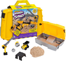 Kinetic Sand, Construction Site Folding Sandbox with 2Lbs Play Sand  Toy Truck,
