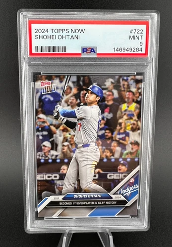 2024 Topps Now - Shohei Ohtani #722 PSA 9 Mint Dodgers MVP 50/50 Player Card