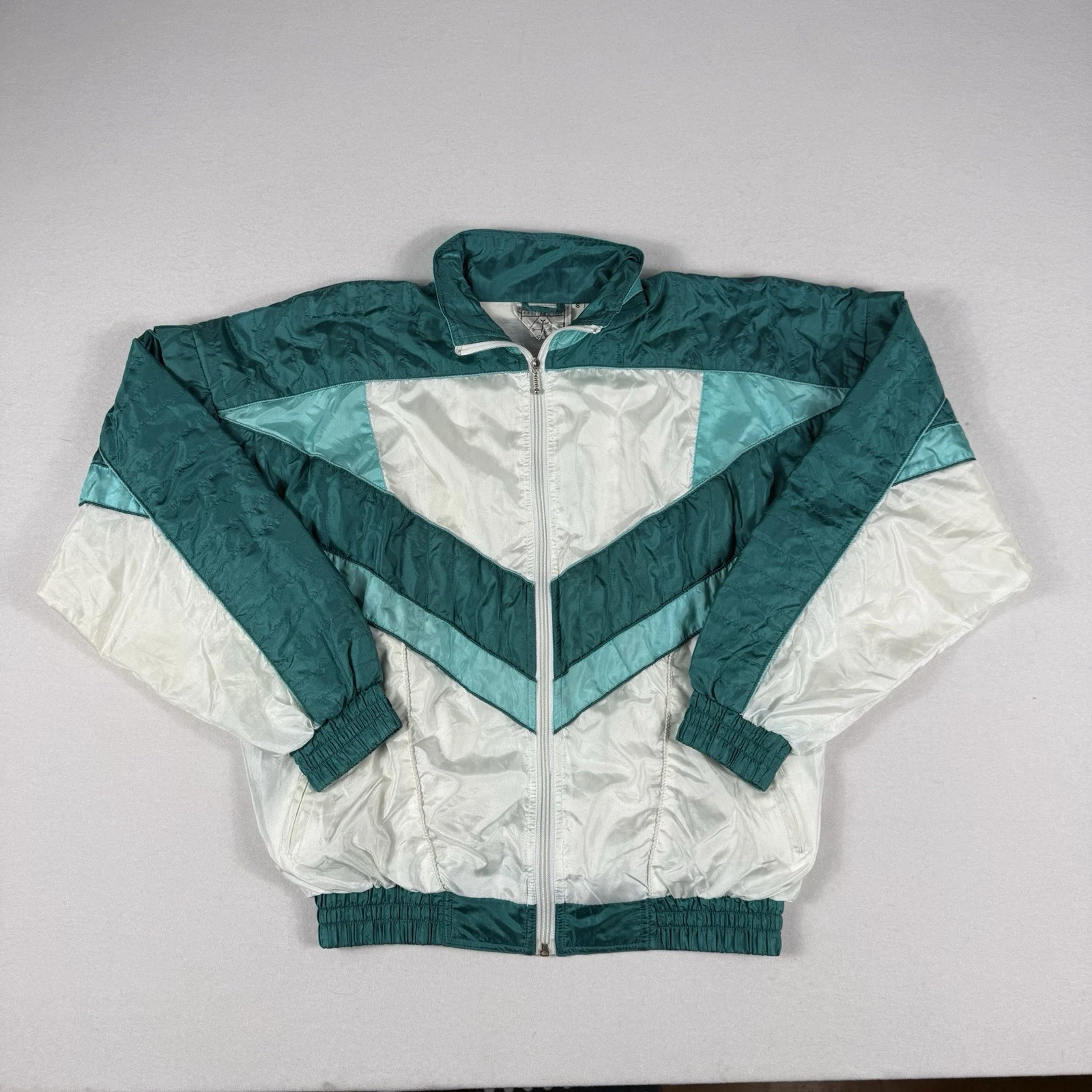 Sport Spirit Vintage 90s Padded Windbreaker Jacket | Men’s Small Blue & White