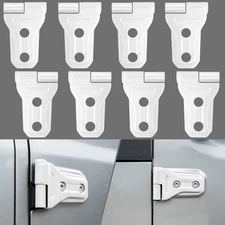 8PC Bonbo White Door Hinge Cover Trim Exterior for 2018-24 Jeep Wrangler Sport