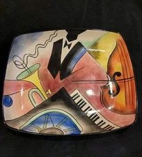 ALL THAT JAZZ Clay Art,  16” Serving Platter, Stonelite Clay