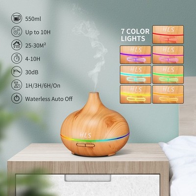 Diffuser Luftbefeuchter Aroma Vernebler Ultraschall Humidifier Duftöl 500ml