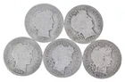 Better Lot 5 1905-O 1910-D 1908-D 1903-O 1908-D Barber Dime 0.50 Face *255