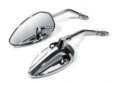Spiegel Set Chrom für Harley-Davidson im ABS-Gehäuse mit E-Zulassung ECE