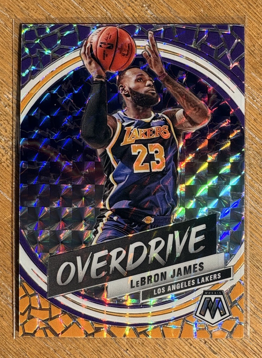 Panini 2019-20 Mosaic Overdrive LeBron James #3 Los Angeles Lakers Prizm Insert