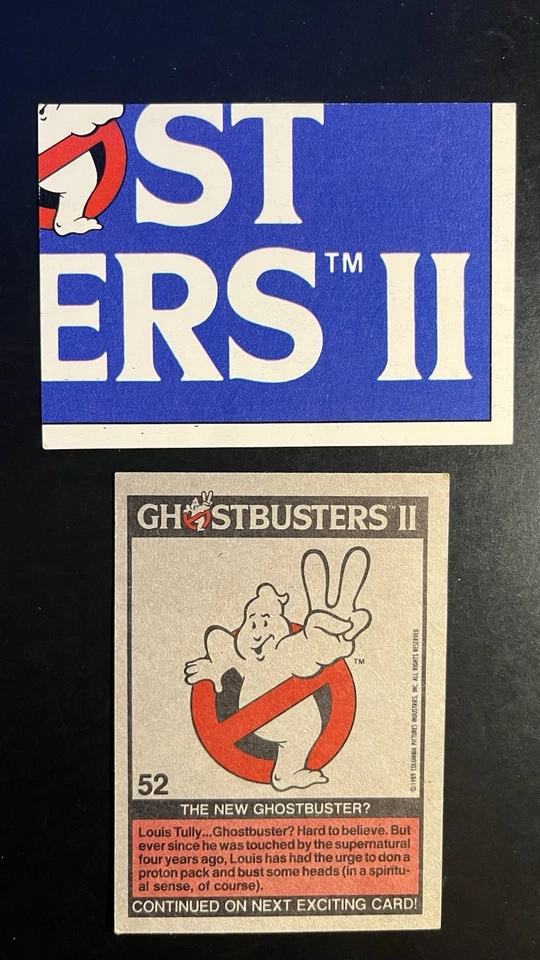 2 Vintage 1989 Ghostbusters II Movie Trading Card #52, " The New Ghostbuster? " - Image 2 of 2