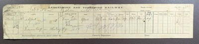 1906 Lancashire & Yorkshire Eisenbahn Nelson nach Colne Frachtbrief