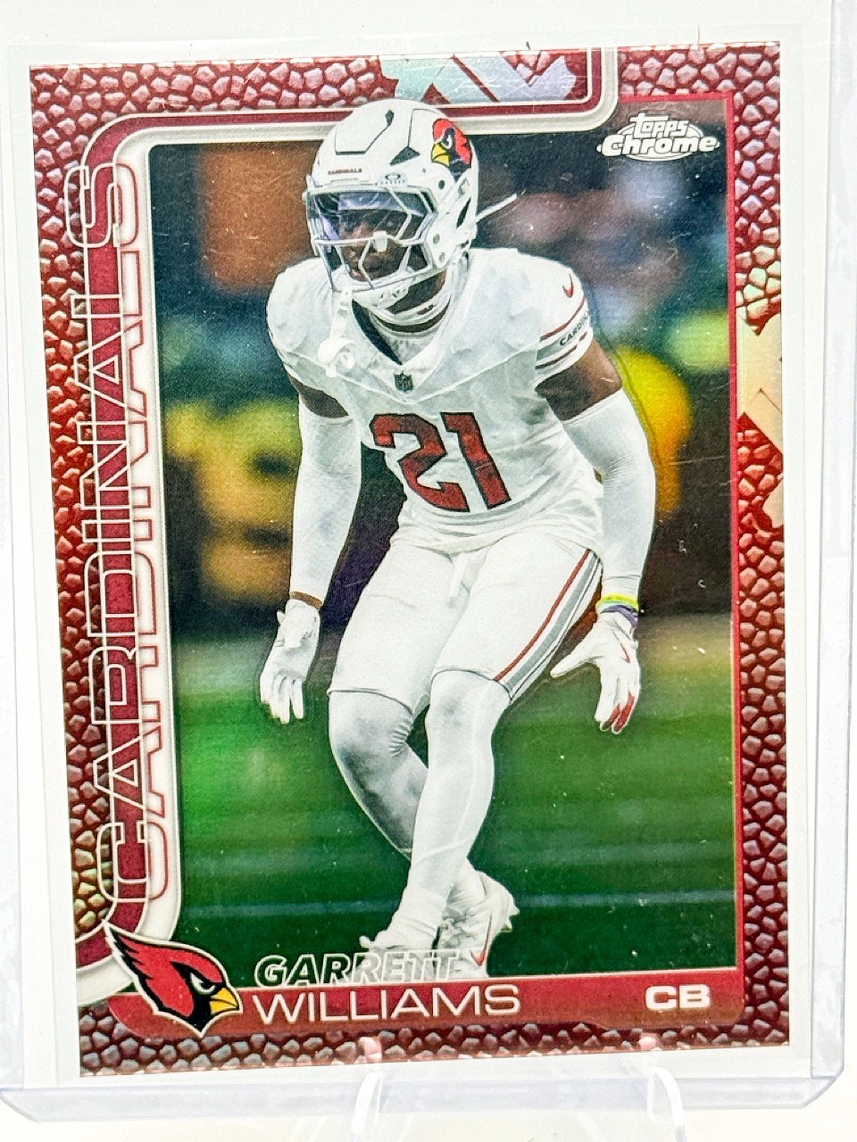 2025 Chrome Football Garrett Williams #6 Leather Refractor /99