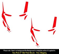 Iron Man Helmet Two 5 Red Vinyl Graphic Decals Car Truck Window Laptop Notebook