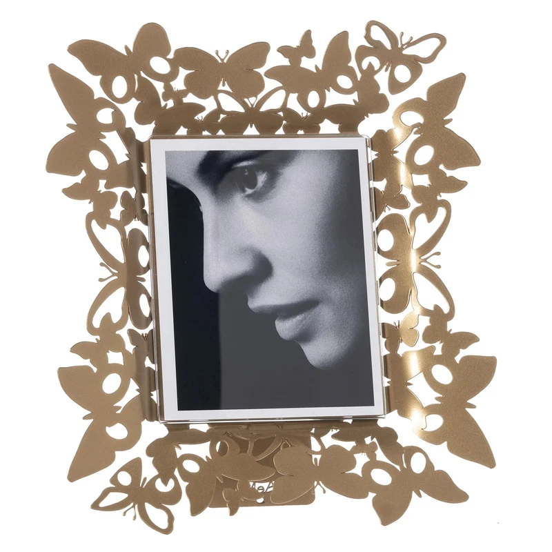 Porta Foto Ritratto 13x17 cm Farfalle Oro Arti e Mestieri Farfalloso Verticale, fotografia 9 di 9