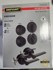 Defiant Freedom Matte Black Single Cylinder Keyed Entry Project 2-Pack NEW 9C