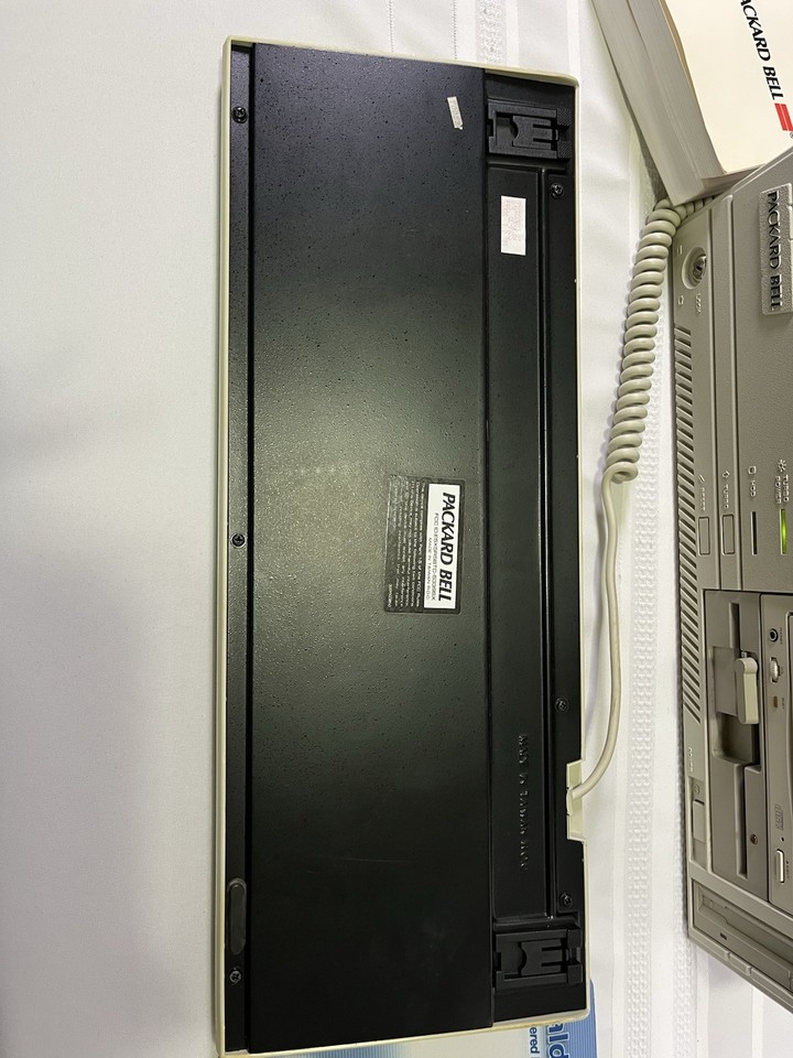VTG 90s Packard Bell PB 23 Desktop Computer System Bundle 486SX-20 CRT ...