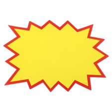 80pcs Star Burst Signs,7x5.5in Blank Star Burst Signs Price Tag,Blank