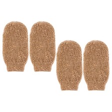 4 Pcs Jute Bath Gloves Miss Scrubbing Mitt Exfoliating for Shower