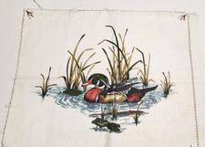 Wood Duck Swimming On The Pond, Cranston Print Works Fabric Square