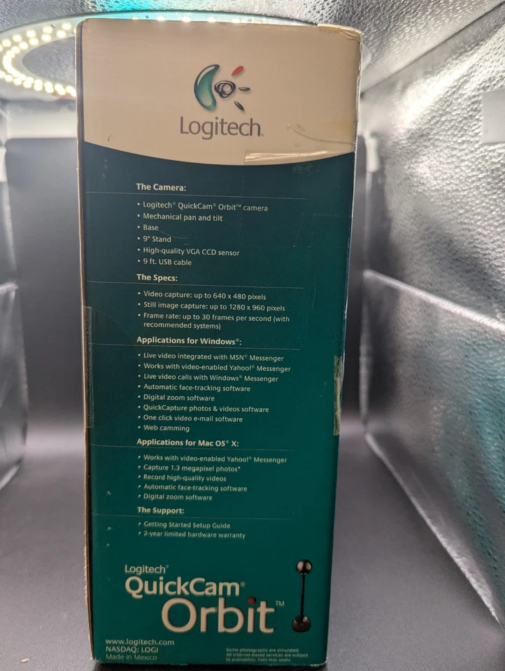 Logitech QuickCam Orbit 961310 Webcam Camera New Old Stock - Image 2 of 4