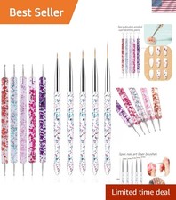 Versatile 10-Piece Nail Dotting Tools  Liner Brushes for Stunning Patterns