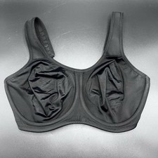 Wacoal Bra 34DDD Simone Sport High Impact Underwire 855170 Black Comfort Straps