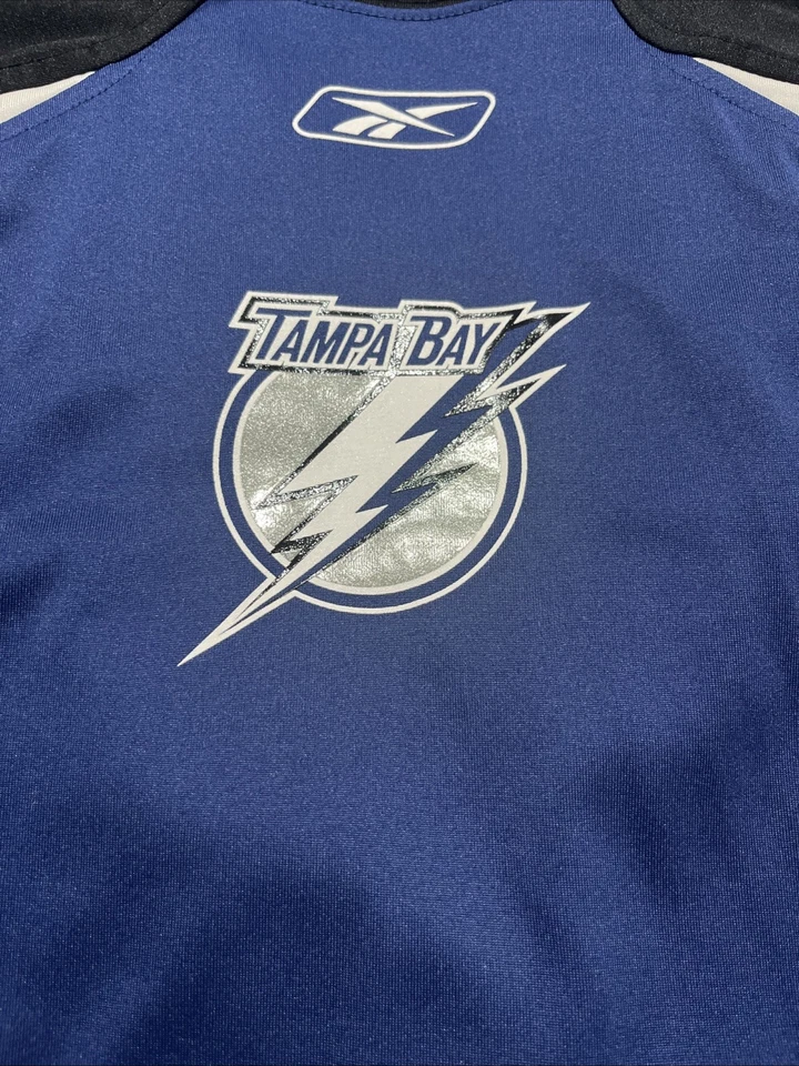Tampa Bay Lightning Jersey Shirt Sz-(m) Men’s Blue Long Sleeve Play Dry Reebok - Image 4 of 4
