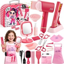 Hair Salon Toys for Girls , 25PCS Pretend Play Hair Styling Set with Blow Dry...