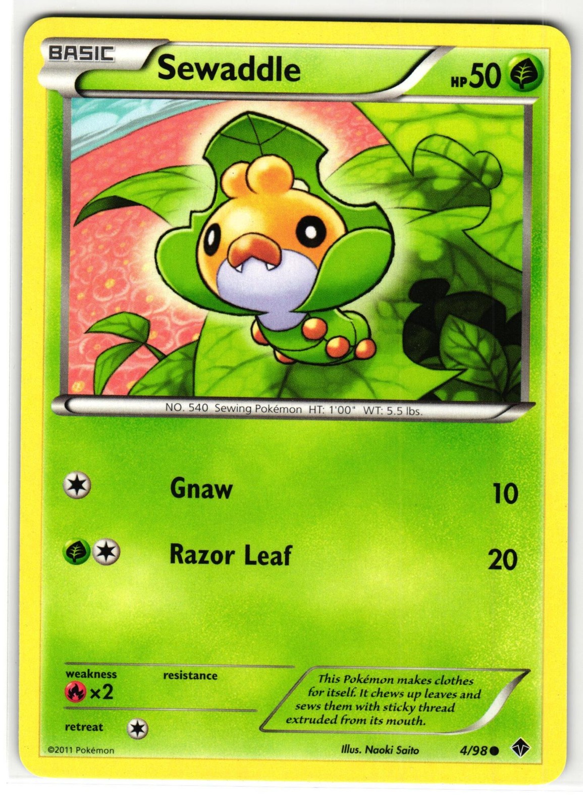 SEWADDLE 4/98 EMERGING POWERS ENGLISH POKEMON TCG