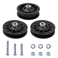 V-Groove Flat Idler Pulley Kit for Husqvarna Mower Replaces 532194326 532194327