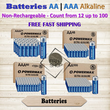 Battery Ultra Alkaline AA or AAA Batteries 24/48/60/100 Pack lot Home Game Light