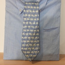 Neck Tie Mens Blue White Animal Print Silk Camels Simple Cool Fun Casual SUKAT