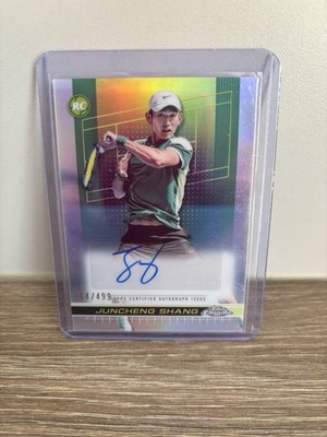 2024 Topps Chrome Tennis #TCA-JSG Juncheng Shang Auto Rookie RC Refractor /499