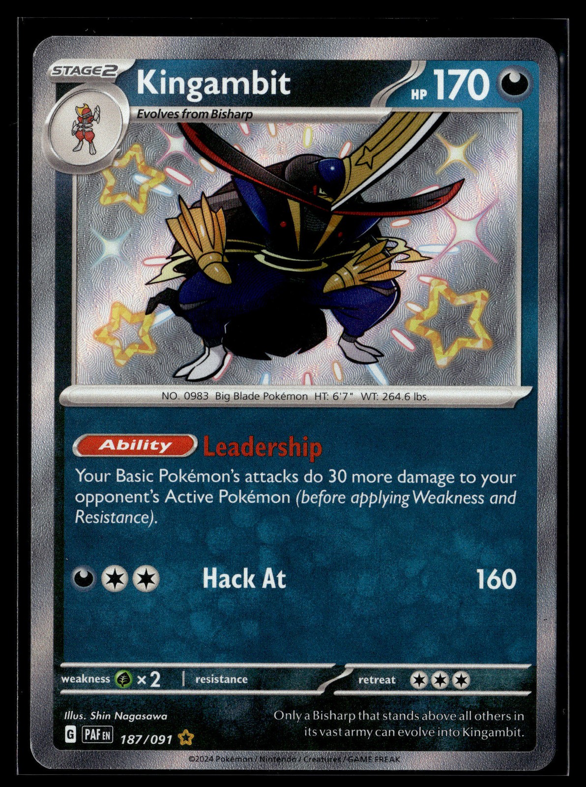 Pokemon TCG SV: Paldean Fates #187/091 Kingambit
