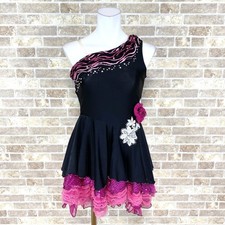 Mini Dress Pink Black Color Dress Cabaret Dress Recital Event Used