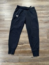 Under Armour Fleece Jogger Women's Size Small Black Sweatpants See Images