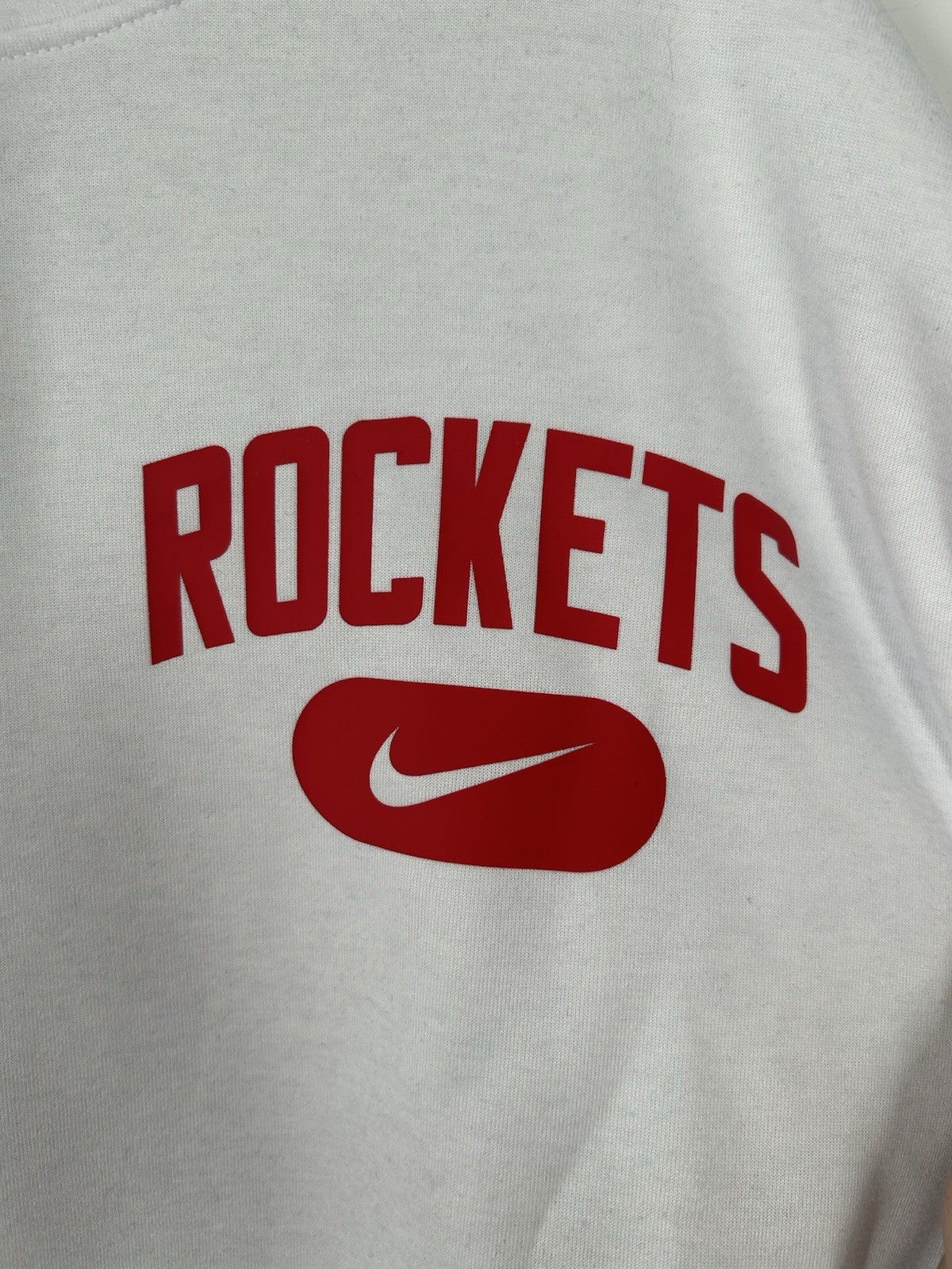 Houston Rockets Nike Dri Fit Crewneck Sweatshirt Engineered NBA White Mens XL thumbnail 9