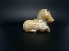 翡翠马动物中国风雕像、雕像| eBay