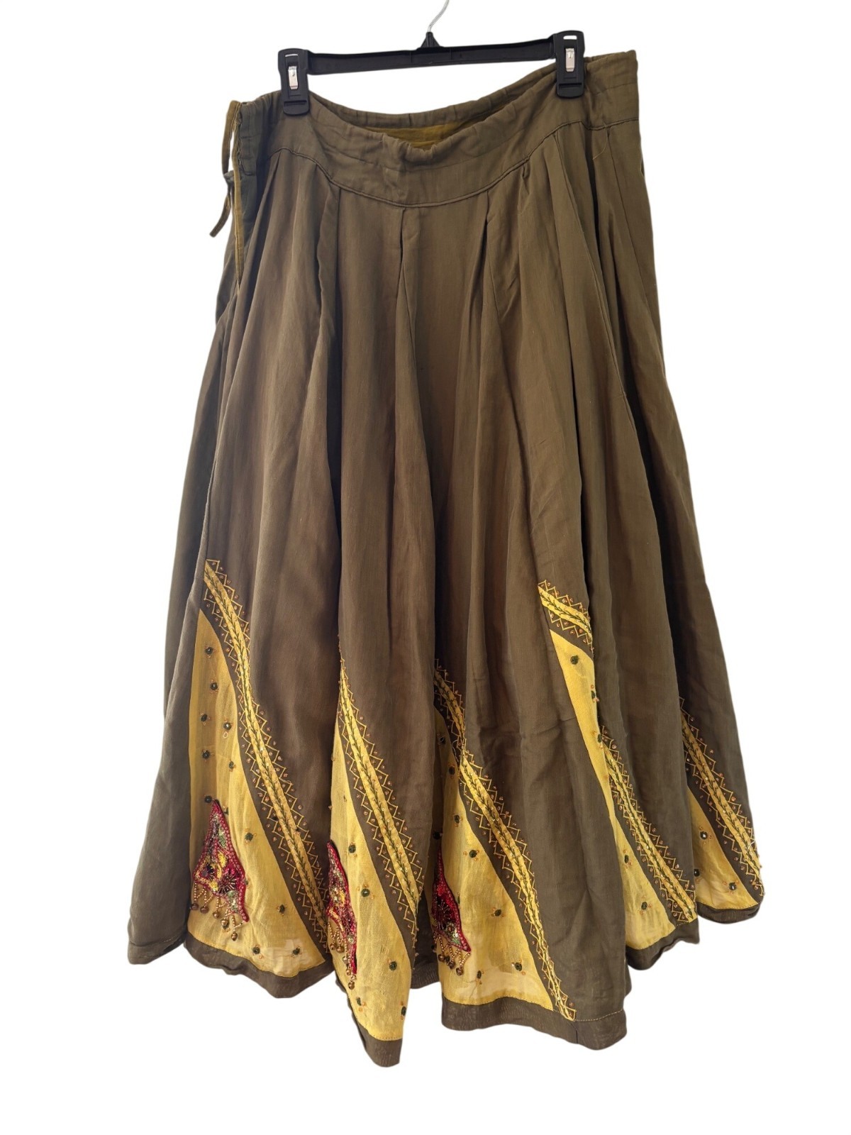 Handmade Boho Patchwork Maxi Skirt Embroidered & … - image 1