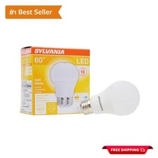 Pack of 2 Sylvania 8.5W LED Bulbs, Frosted Finish, Instant On, 11,000 Hr Life