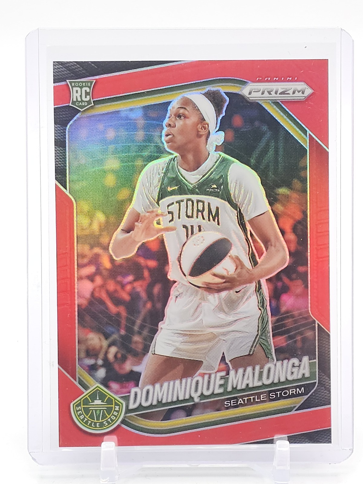 DOMINIQUE MALONGA 2025-26 PANINI PRIZM WNBA RED ROOKIE RC /299 #116 STORM Q4244