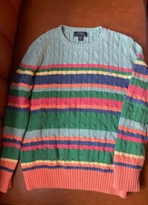 POLO by Ralph Lauren Iconic Cable Knit Cricket Sweater Size 8/10