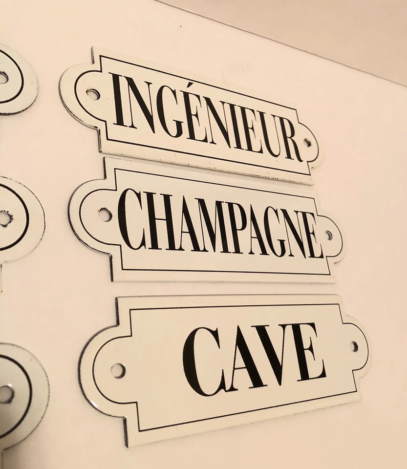 Lote 7 Letreros Esmaltados Puerta Calle Francesa Verdadera Placa Hechos en Francia Saint Ouen  Foto 3 de 4