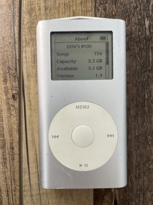 Apple iPod Mini 4GB Silver A1051 M9160LL 1st Gen MP3 Player Scroll Wheel