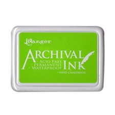 Ranger Archival Ink Pad 2.75X4 Inches Non Toxic Fade Resistant Chartreuse