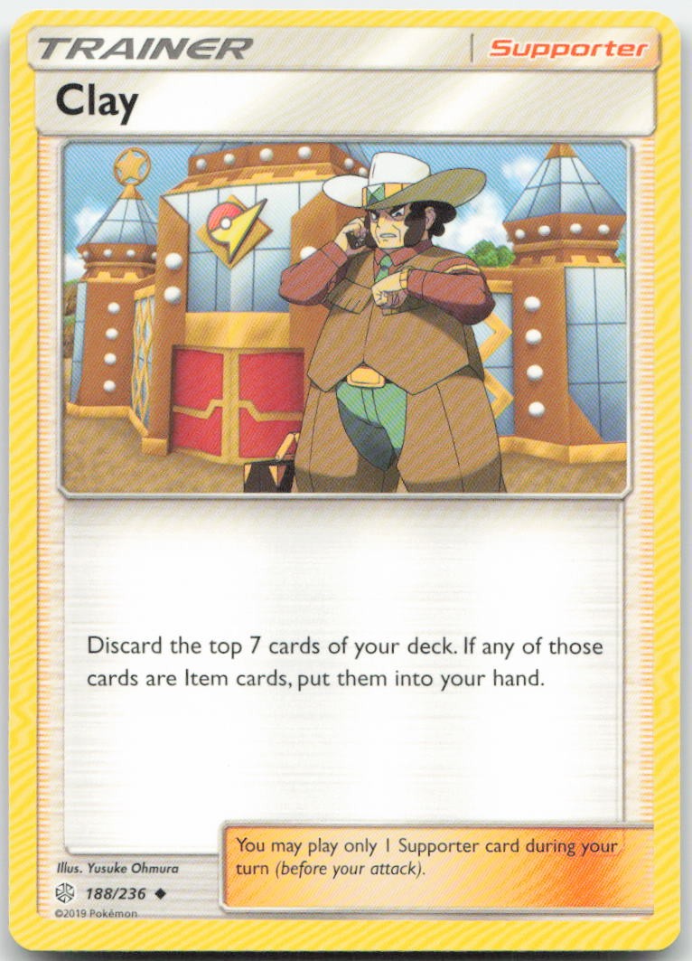 Clay 188/236 Uncommon Cosmic Eclipse Pokemon Near Mint