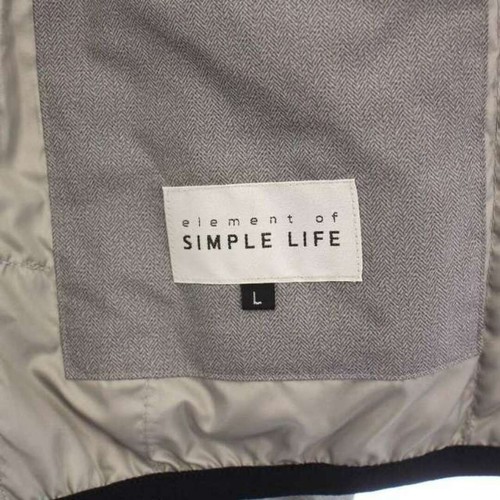 ELEMENT OF LIFE SIMPLE DOWN JACKET OUTER ZIP UP HIGH NECK L GRAY KH Used dec32fc - Picture 3 of 7