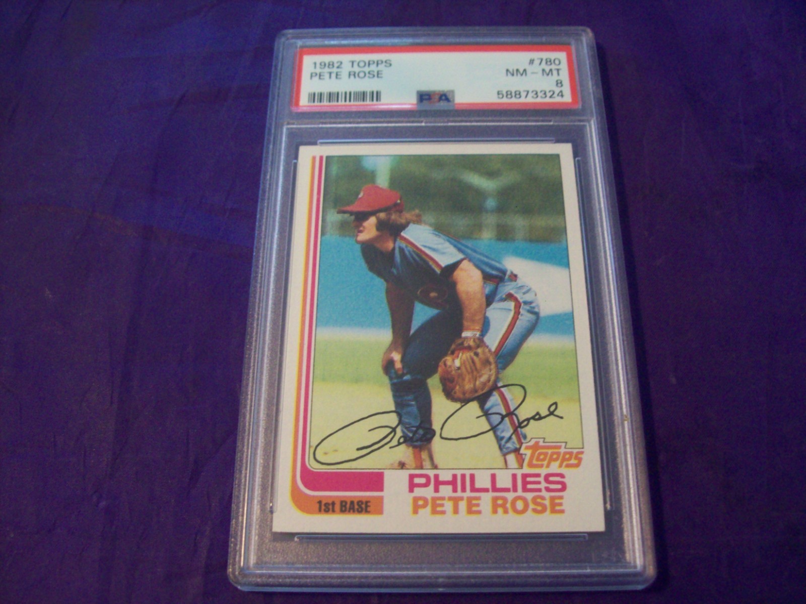 1982 TOPPS #780 PETE ROSE PSA 8