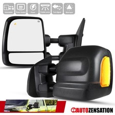 Fit 2016-2022 Titan Black Power Heat Tow Mirrors Pairblind Spot Led Signal Fit 2016-2022 Titan Black Power Heat Tow Mirrors Pairblind Spot Led Signal